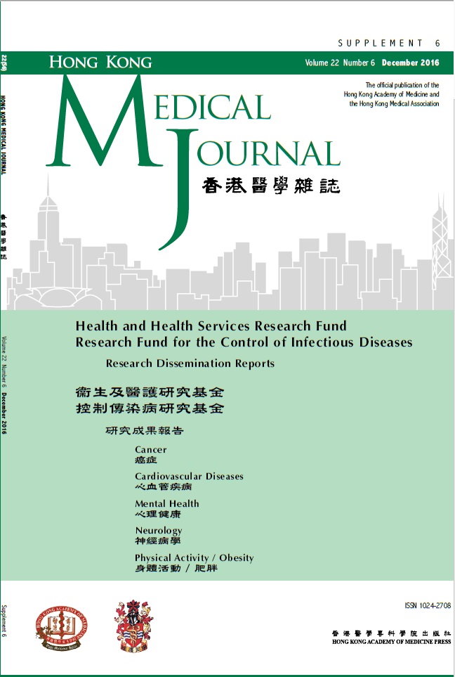 HKMJ cover:Vol22_No6_Supple6_Dec2016